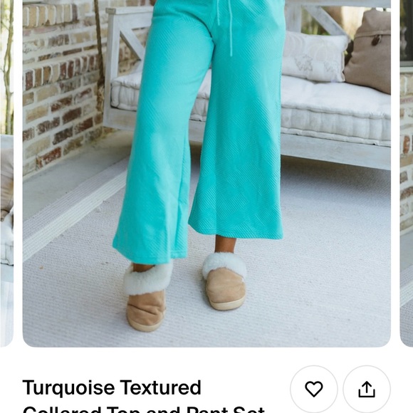 Boutique 2 piece textured capri set wore once - Picture 6 of 9